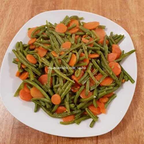 Haricots verts et carottes sautés