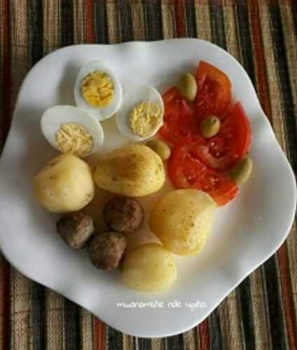 Legumes et boulettes de viande