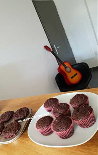 Muffins au chocolat et pépites de chocolat