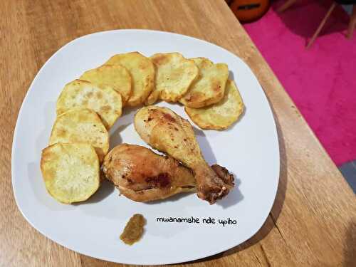 Patate douce et poulet frits
