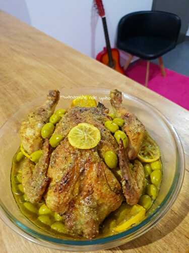 Poulet aux olives et citron confit