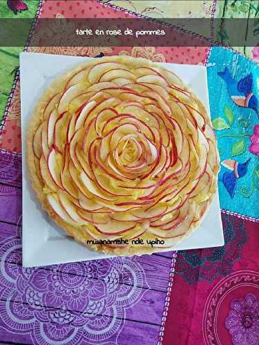 Tarte en rose de pommes