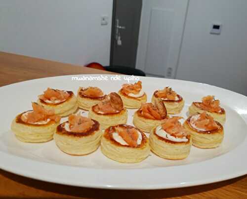 Vol au vent au kiri et saumon fumé (bouchées à la reine)