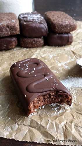 Barre chocolatée à la noix de coco { Vegan, paleo,sans gluten} - My healthy sweetness