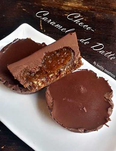 Bouchées glacées (ou pas) choco-caramel de datte {Vegan, paleo, sans gluten, sans sucre }