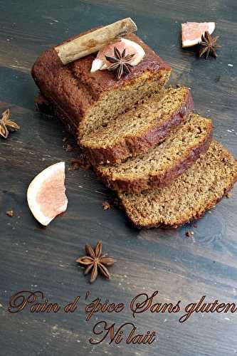 Délicieux Pain d'épice { sans gluten ni lait ,vegan possible }