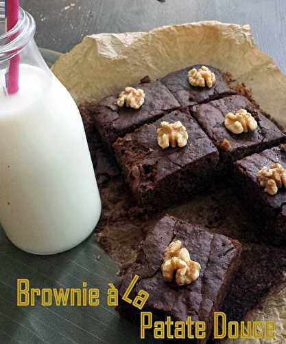 Irrésistible Brownie à la Patate Douce { avec ou sans gluten, sans lait}