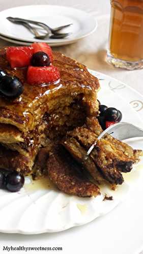 Pancakes aux flocons d'avoine { vegan, sans gluten } - My healthy sweetness