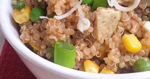 Quinoa Cantonais 5 Ingrédients {Sans gluten,Ig bas, Végétarien}