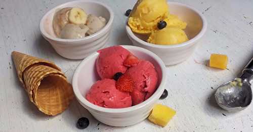 Yaourt glacé aux fruits en 5 minutes { Sans sucre,Vegan, Paleo, sans sorbetière }