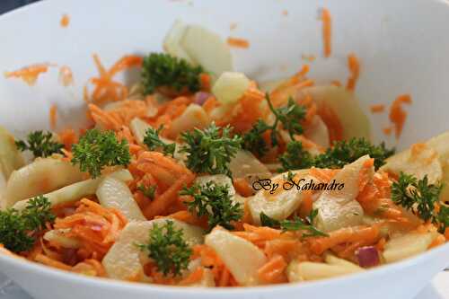 Salade de concombres et de carottes