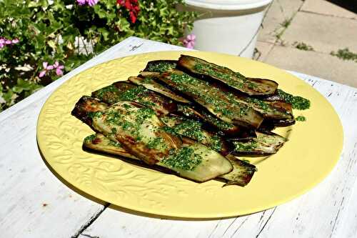 Aubergines grillées à la plancha