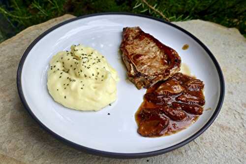 Côte de veau, sauce morilles et sa purée