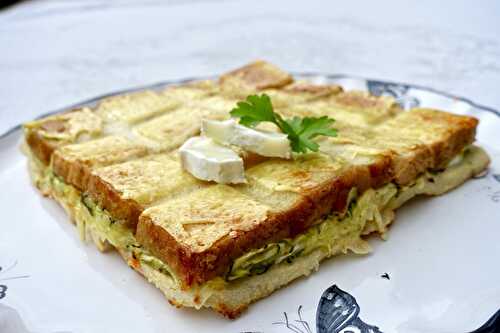 Croque quiche courgette/chèvre