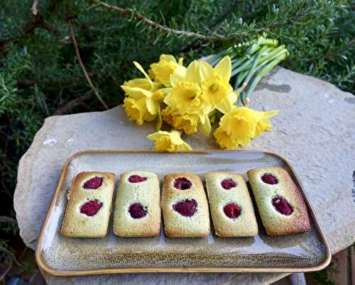 Financier pistache et framboise