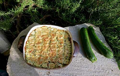 Gratin de ravioles aux courgettes