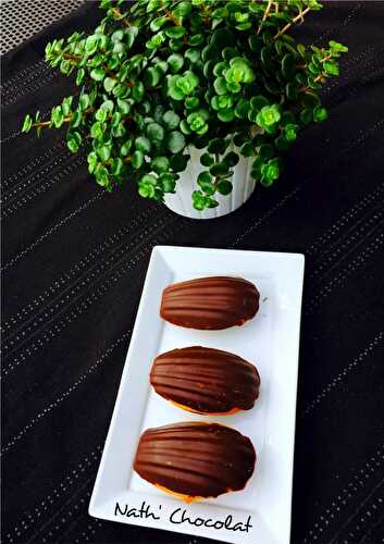 Madeleines sur coque en chocolat