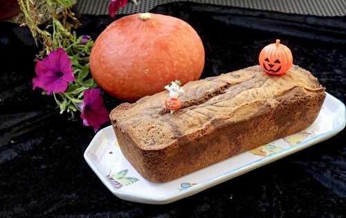 Marbré chocolat/orange pour Halloween