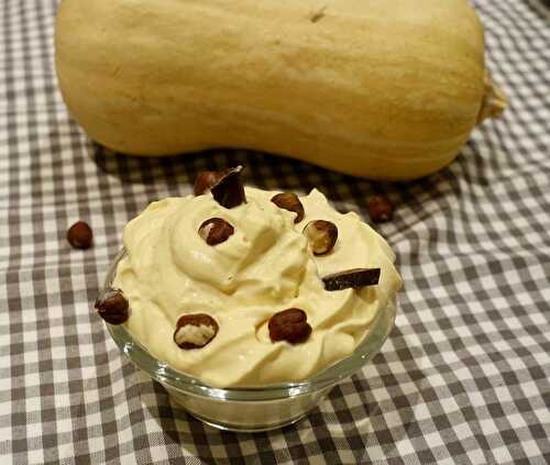 Mousse Butternut, magret de canard et noisette