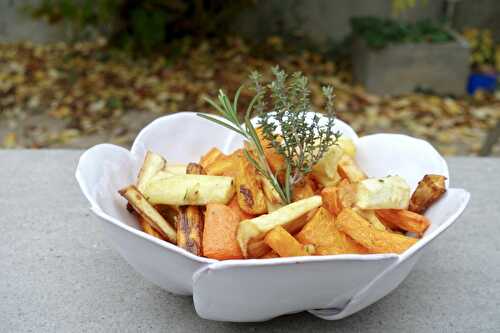 Panais, carottes et butternut au four