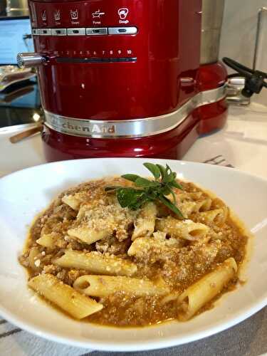 Penne à la bolognaise au cook processor