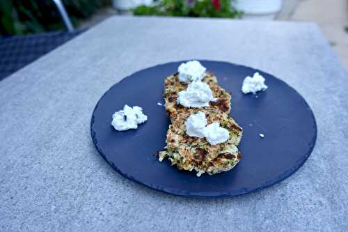 Petit palet de courgettes et céréales