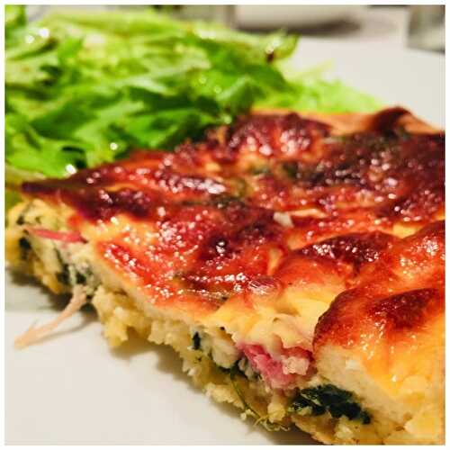 Quiche aux épinards et lard