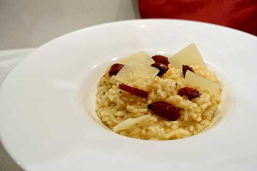 Risotto au chorizo et parmesan