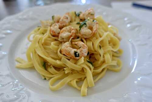 Tagliatelles aux langoustines et persillade