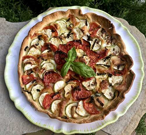 Tarte courgettes, tomates et mozzarella