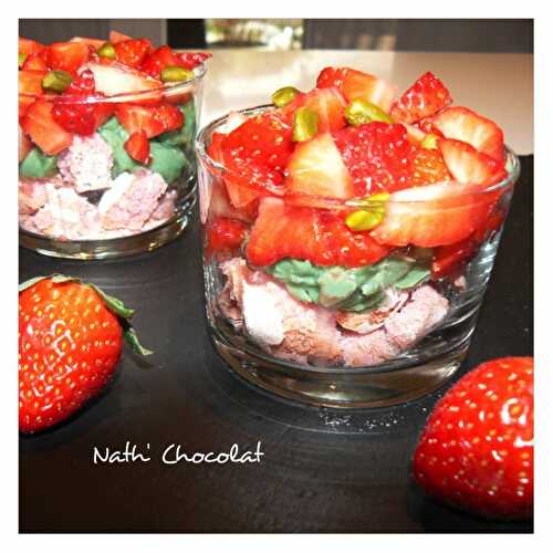 Verrine pistache et fraises - Nath' Chocolat