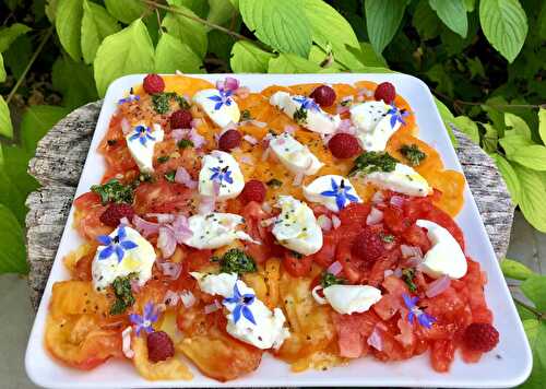 Salade de tomates du jardin