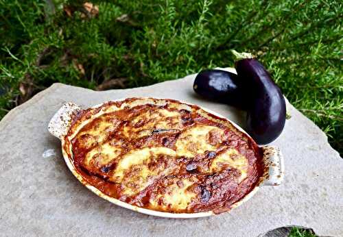 Gratin d'aubergines à la mozzarella