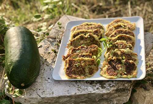 Galette de courgette parmesan et basilic