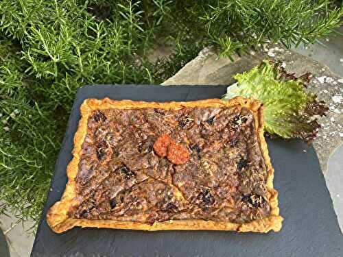 Quiche aux poireaux et chorizo