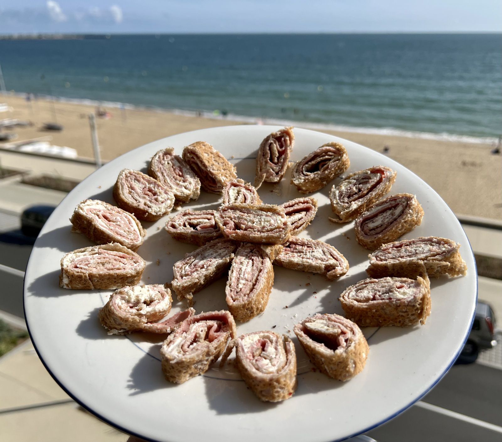 Roulés de galette au blé noir et jambon 