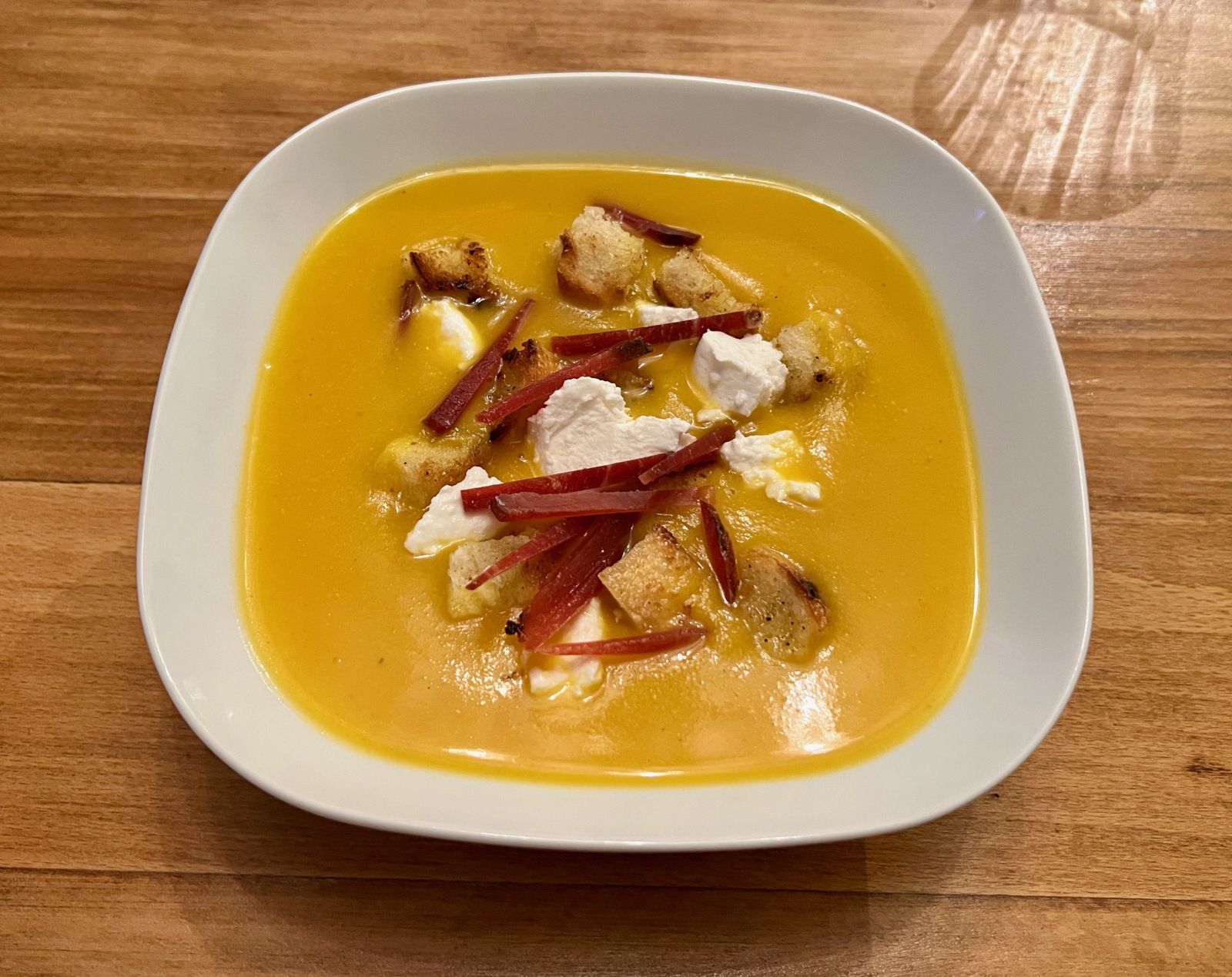 Velouté butternut chèvre 