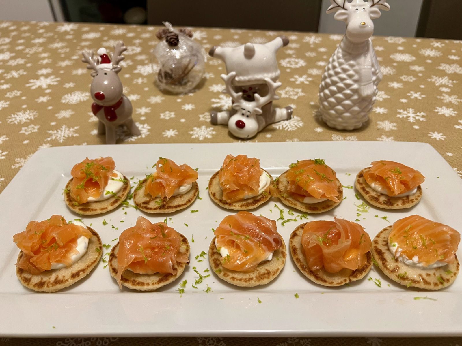 Blinis au saumon et crème