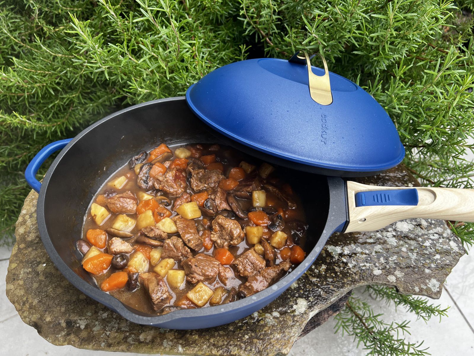 Sauté de veau aux deux patates douces 