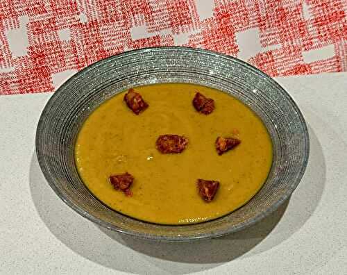 Soupe de cucurbitacées au chorizo