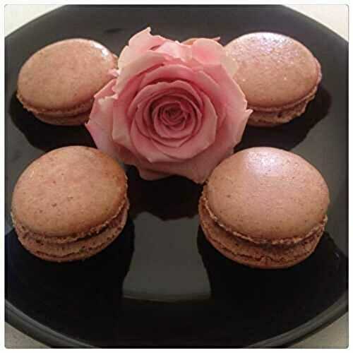 Macarons au confit de pétale de Rose 
