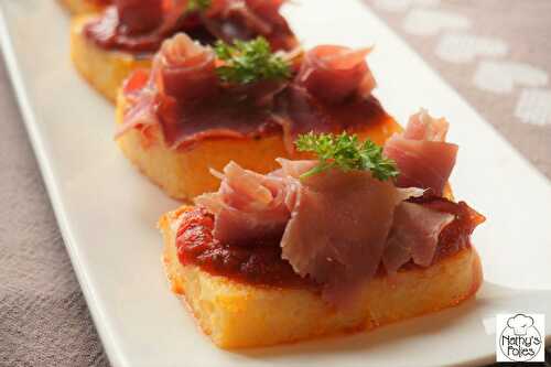 Recette Tartines de polenta