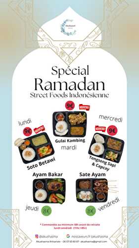 Promo Ramadan de Barquette Street Food Indonésienne | Nos Saveurs