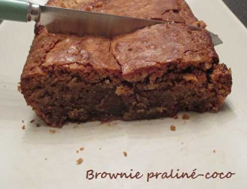 1 Recette facile, Brownie au praliné et à la noix de coco