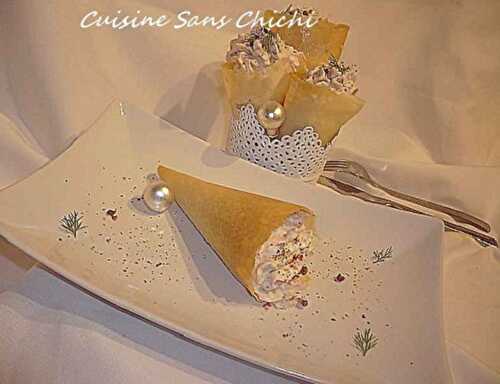 1 Recette facile, Cornets de feuille de brick au thon et chantilly