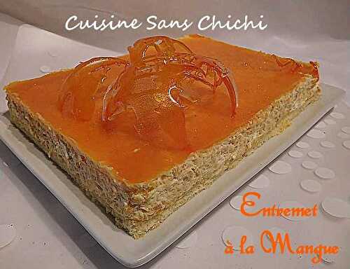 1 Recette facile, Entremet mousse de mangue sur biscuit coco