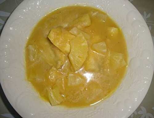 1 Recette facile, Filets de cabillaud au curry et à l'ananas