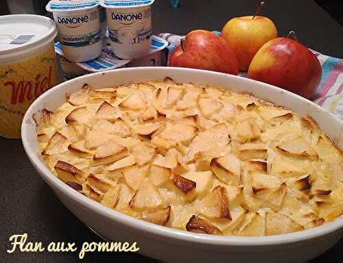 1 Recette facile, Flan au yaourt, pommes et miel