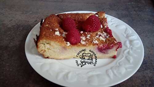 1 Recette facile, Gâteau tarte framboises et chocolat blanc