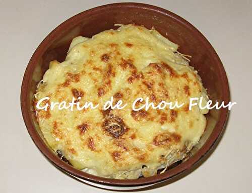 1 Recette facile, Gratin de Chou fleur et de pommes de terre